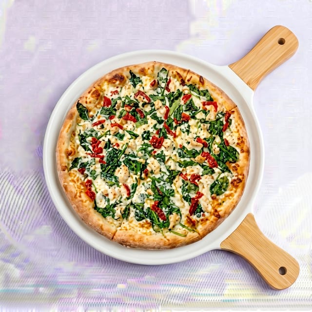 Chicken Florentine Pizza.
